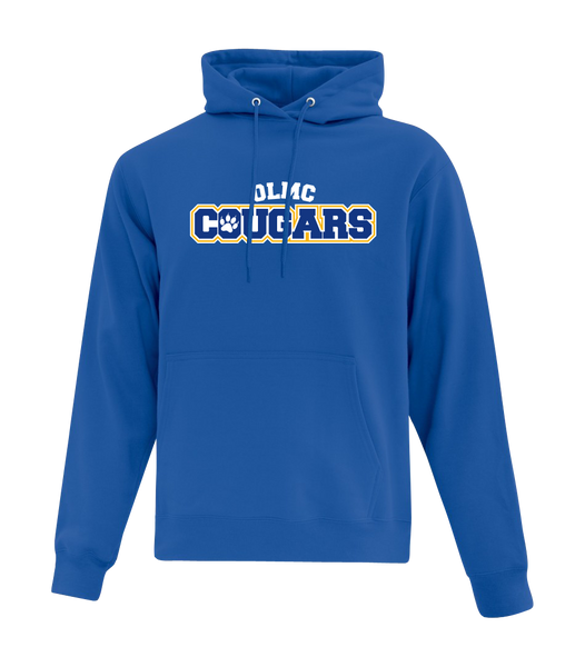 OLMC Cougars Youth Cotton Pull Over Hooded Sweatshirt with Embroidered* Logo