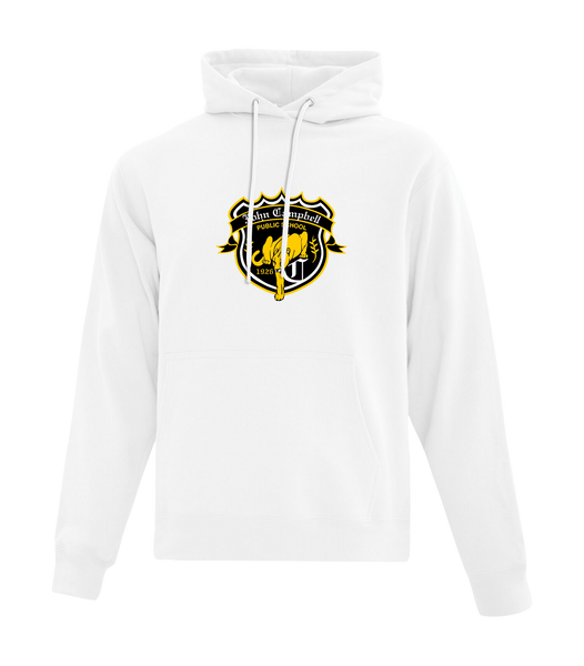 John Campbell Crest Adult Cotton Pull Over Hooded Sweatshirt with Printed Logo