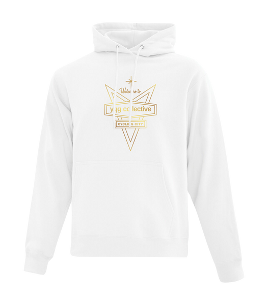 Welcome to YQG Collective Adult Hooded Sweatshirt with Gold Printed Logo