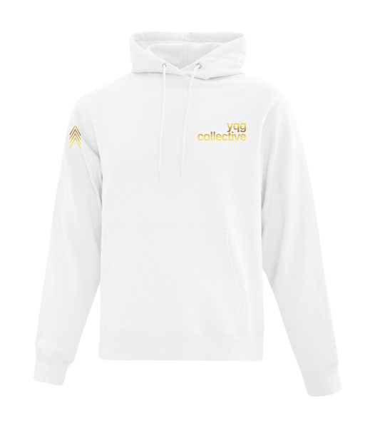 YQG Collective Adult Hooded Sweatshirt with Gold Printed Logo