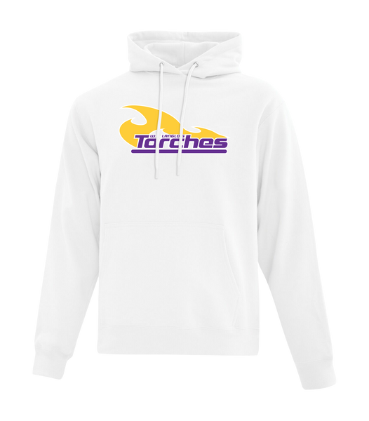 Torches Adult Cotton Pull Over Hooded Sweatshirt with Full Colour Logo