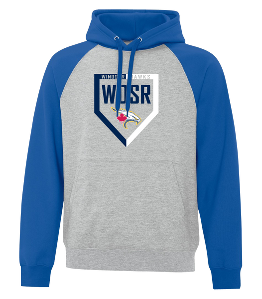 WDSR Adult Cotton Hooded Two-tone Sweatshirt with Printed Logo