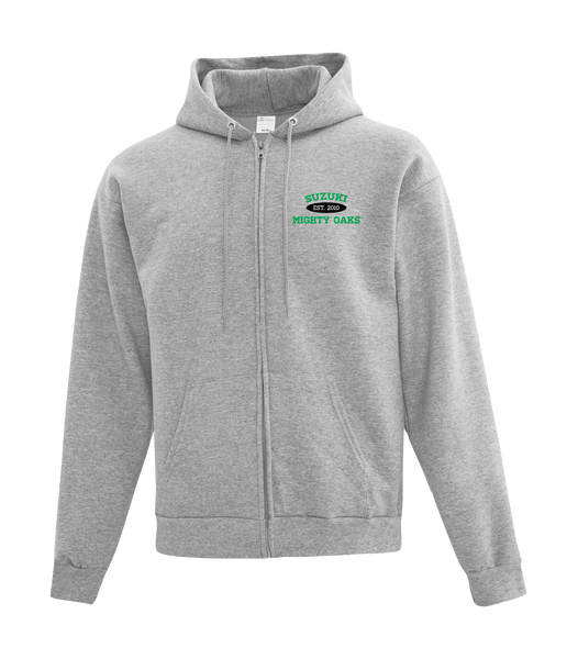 ADULT Suzuki Cotton Full Zip Hooded Sweatshirt with Left Chest *Embroidered* Logo