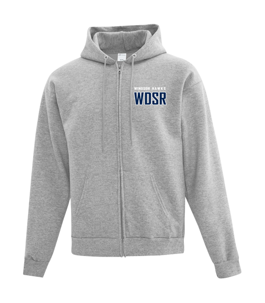 WDSR Adult Cotton Full Zip Hooded Sweatshirt with Embroidered Logo