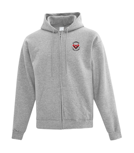 Glenwood Youth Cotton Full Zip Hooded Sweatshirt with Left Chest Embroidered Logo