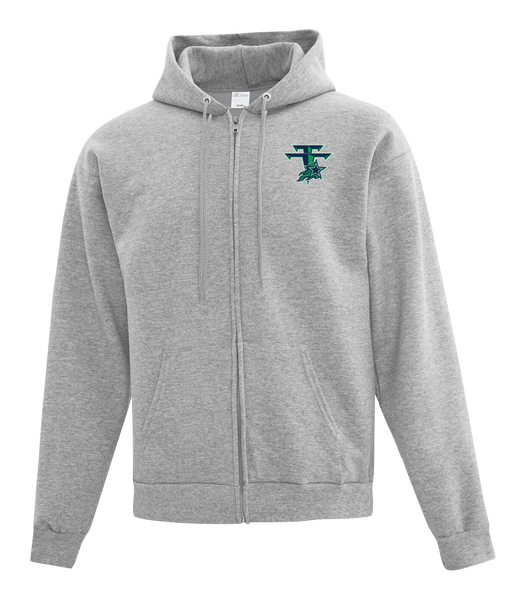 Talbot Trail Adult Cotton Full Zip Hooded Sweatshirt with Left Chest Embroidered Logo