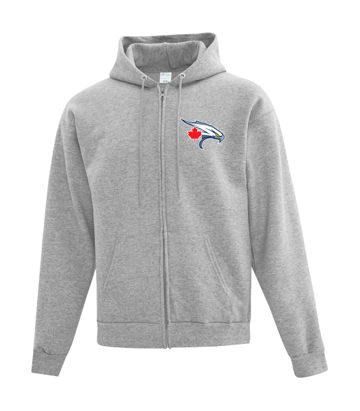 Walker Hawks Youth Cotton Full Zip Hooded Sweatshirt with Embroidered Logo