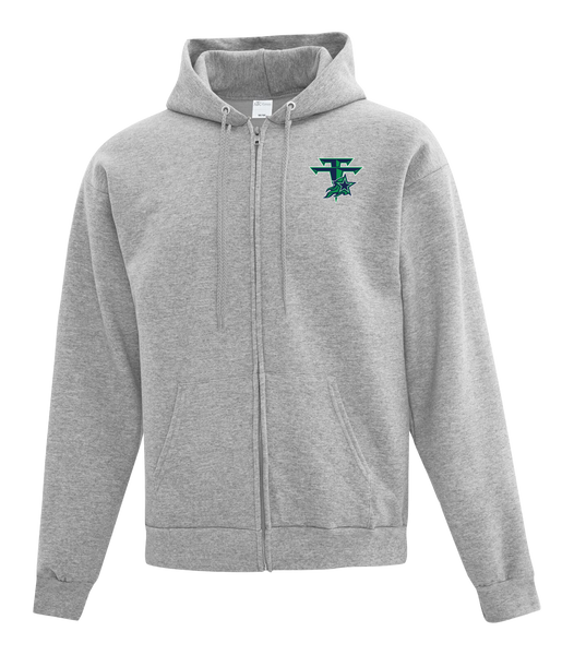 Talbot Trail Youth Cotton Full Zip Hooded Sweatshirt with Left Chest Embroidered Logo