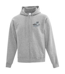 Wolves Staff Cotton Full Zip Hooded Sweatshirt with Left Chest Embroidered Logo ADULT