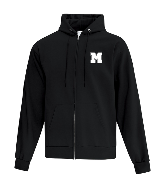 Mustang Adult Cotton Full Zip Hooded Sweatshirt with Left Chest Embroidered Logo