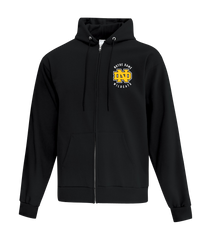 Wildcats Staff Adult Cotton Full Zip Hooded Sweatshirt with Left Chest Embroidered Logo