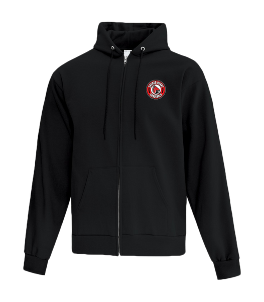 Sacred Heart Adult Cotton Full Zip Hooded Sweatshirt with Left Chest Embroidered Logo