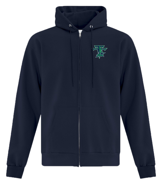 Talbot Trail Youth Cotton Full Zip Hooded Sweatshirt with Left Chest Embroidered Logo