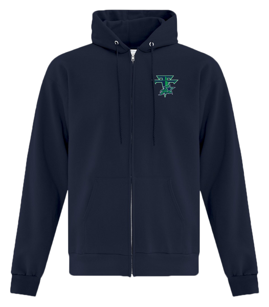 Talbot Trail Adult Cotton Full Zip Hooded Sweatshirt with Left Chest Embroidered Logo