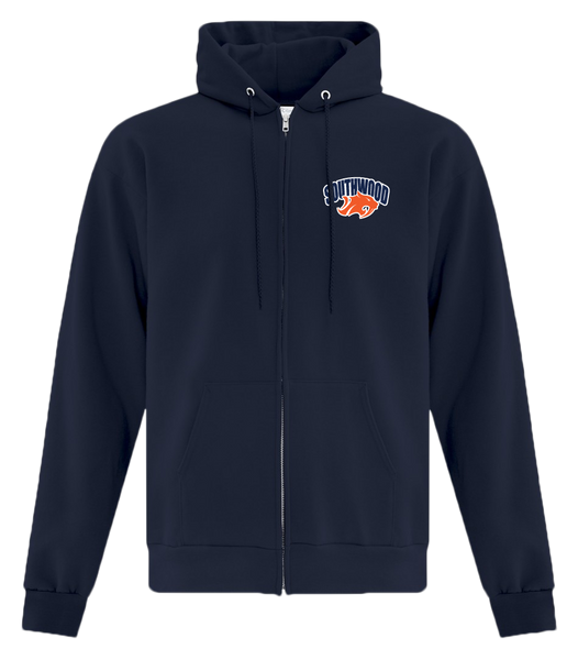 Sabres Cotton Full Zip Hooded Sweatshirt with Left Chest Embroidered Logo ADULT