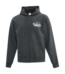 Galaxy Staff Adult Cotton Full Zip Hooded Sweatshirt with Left Chest Embroidered logo