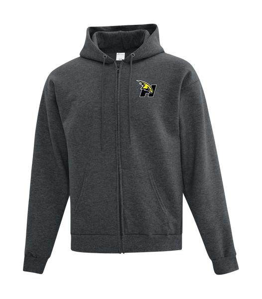 Hetherington Youth Cotton Full Zip Hooded Sweatshirt with Left Chest Embroidered Logo