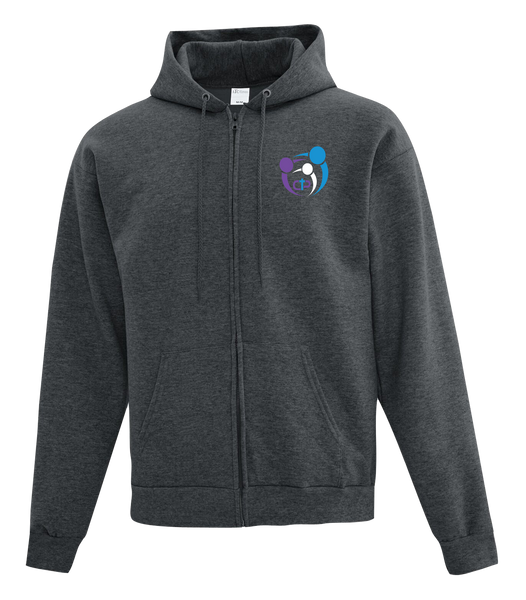 CPCO Adult Cotton Full Zip Hooded Sweatshirt with Left Chest Embroidered Logo