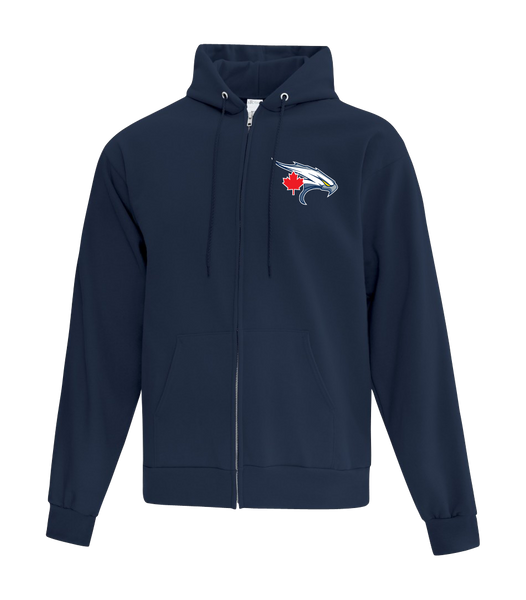 Walker Hawks Adult Cotton Full Zip Hooded Sweatshirt with Embroidered Logo