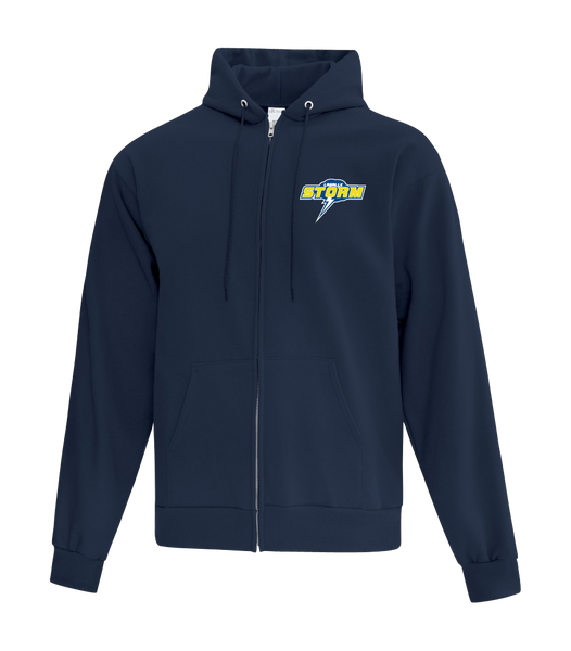 Storm Cotton Full Zip Hooded Sweatshirt with Left Chest Embroidered Logo YOUTH