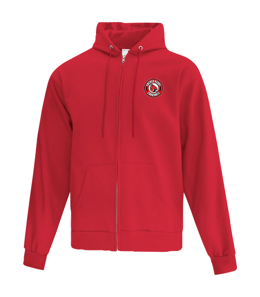 Sacred Heart Adult Cotton Full Zip Hooded Sweatshirt with Left Chest Embroidered Logo