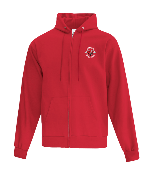 Glenwood Youth Cotton Full Zip Hooded Sweatshirt with Left Chest Embroidered Logo