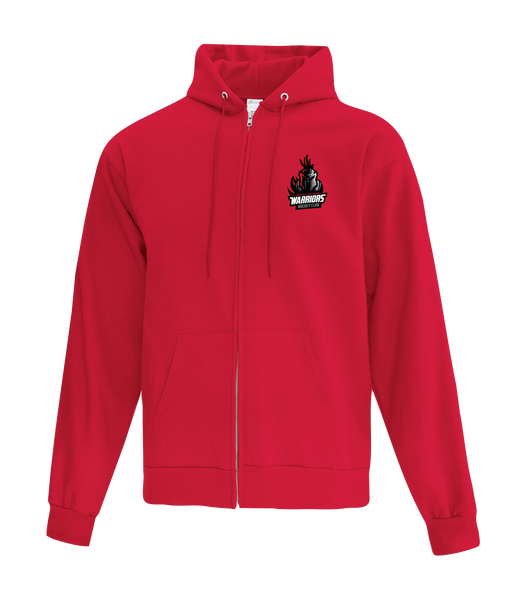 SWO Warriors Adult Cotton Full Zip Hooded Sweatshirt with Left Chest Embroidered Logo