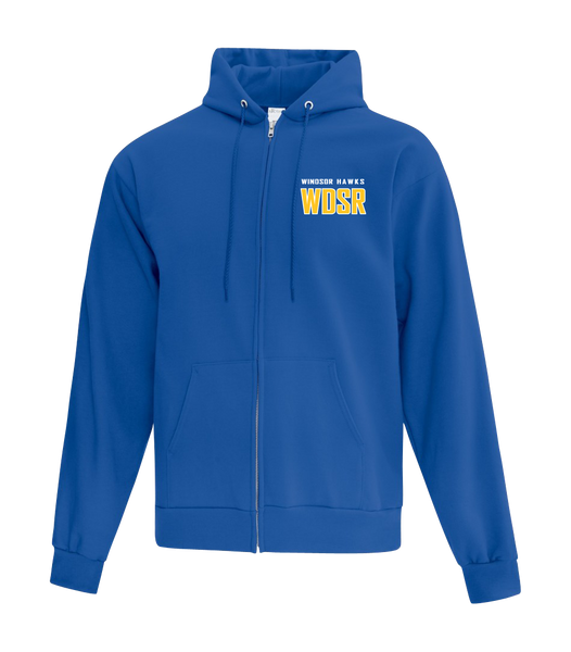 WDSR Adult Cotton Full Zip Hooded Sweatshirt with Embroidered Logo