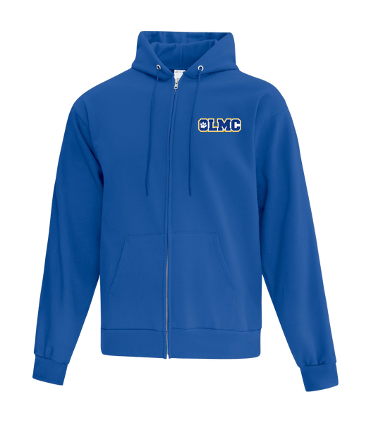 OLMC Cougars Adult Cotton Full Zip Hooded Sweatshirt with Left Chest Embroidered Logo