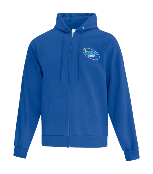 St. Joseph Youth Cotton Full Zip Hooded Sweatshirt with Left Chest Embroidered Logo