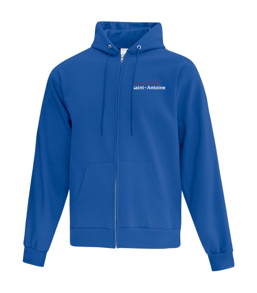 Saint-Antoine Adult Cotton Full Zip Hooded Sweatshirt with Left Chest Embroidered Logo