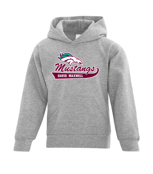 Mustangs Youth Cotton Pull Over Hooded Sweatshirt with Embroidered Logo