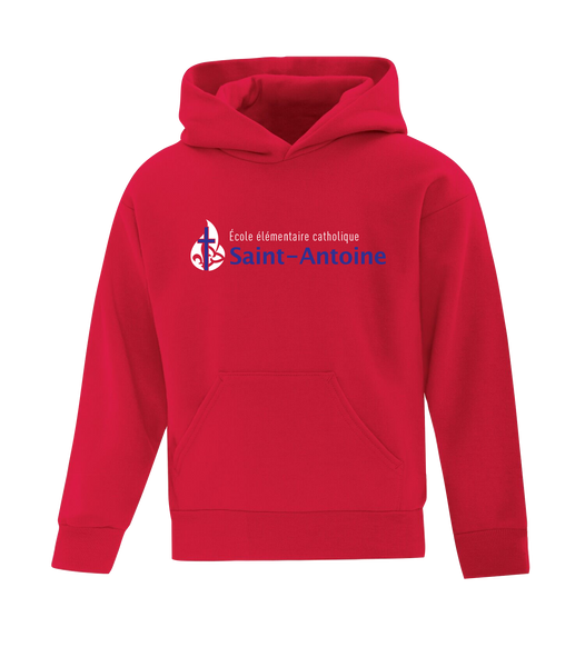 Saint-Antoine Youth Cotton Pull Over Hooded Sweatshirt with Embroidered Logo
