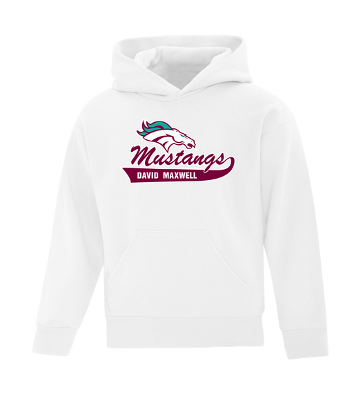 Mustangs Youth Cotton Pull Over Hooded Sweatshirt with Embroidered Logo