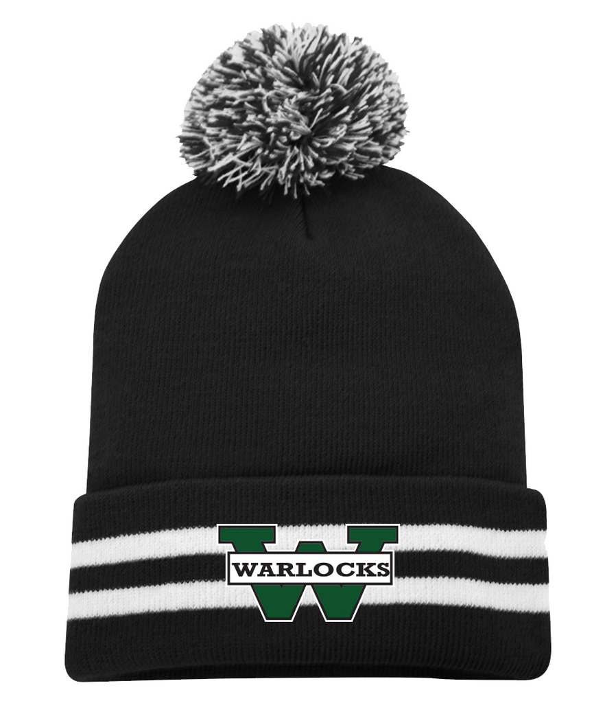 Warlocks Pom Pom Toque with Embroidered Logo