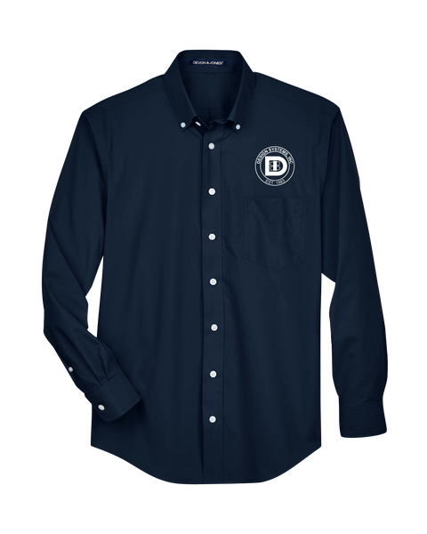 Design Systems Inc. Badge Solid Broadcloth Dress Shirt