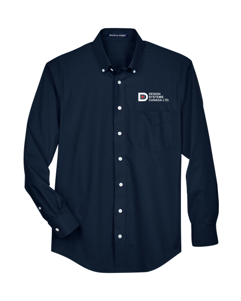 Design Systems Canada Solid Broadcloth Dress Shirt