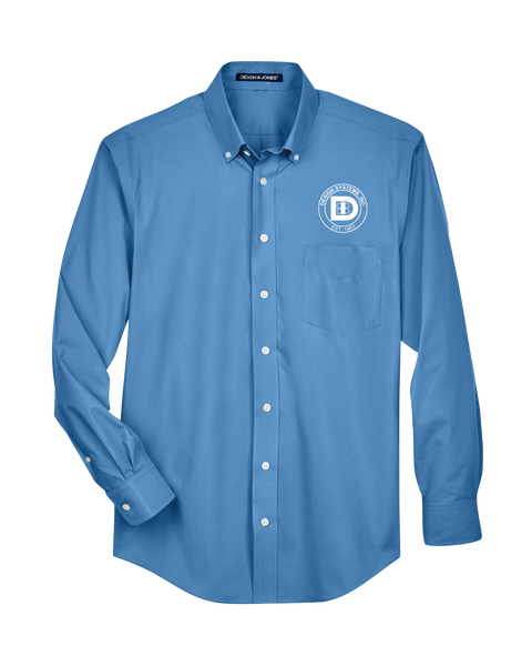 Design Systems Inc. Badge Solid Broadcloth Dress Shirt