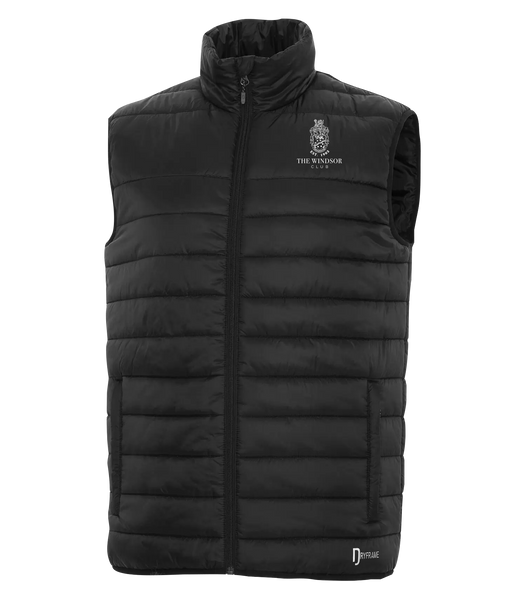 The Windsor Club Mens Dry Tech Insulated Vest with Embroidered Logo