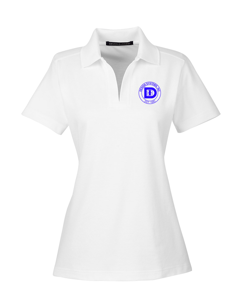 Design Systems Inc. Ladies Plaited Badge Polo