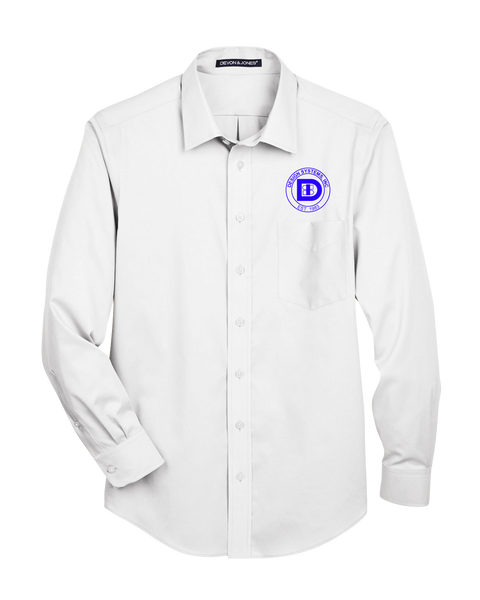 Design Systems Inc. Badge Solid Stretch Twill Dress Shirt