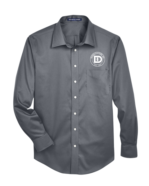 Design Systems Inc. Badge Solid Stretch Twill Dress Shirt