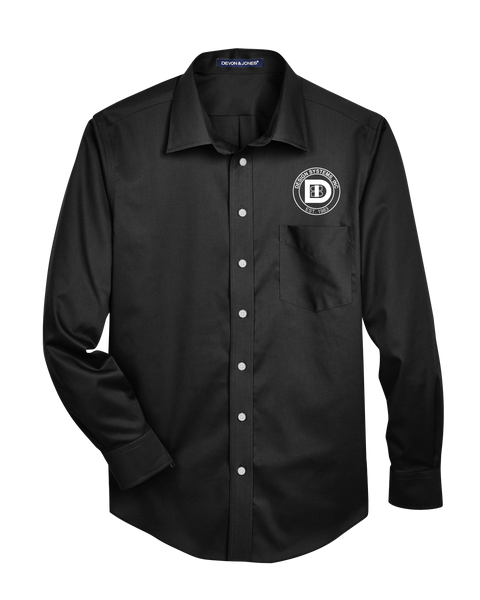 Design Systems Inc. Badge Solid Stretch Twill Dress Shirt