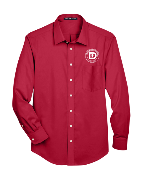 Design Systems Inc. Badge Solid Stretch Twill Dress Shirt