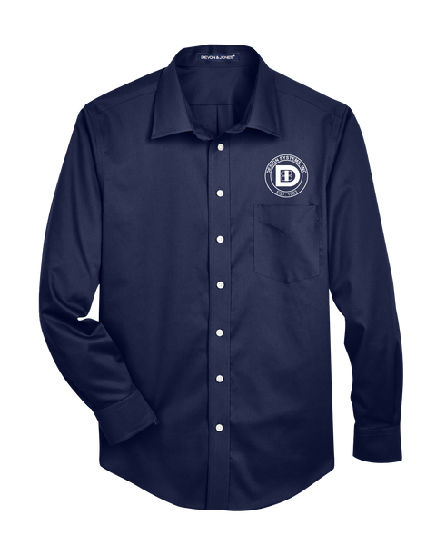 Design Systems Inc. Badge Solid Stretch Twill Dress Shirt