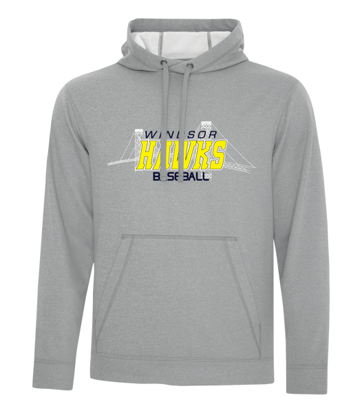 Windsor Hawks Baseball Adult Dri-Fit Hoodie With Printed Logo