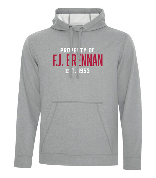 Property of F.J. Brennan Adult Dri-Fit Hoodie With Printed Logo