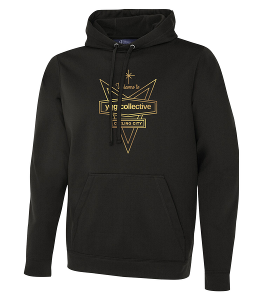 Welcome to YQG Collective Adult Dri-Fit Hoodie with Gold Printed Logo