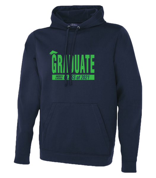Holy Cross Grad Adult Dri-Fit Hooded Sweatshirt with Printed Logo with Personalization