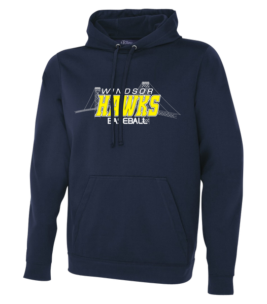 Windsor Hawks Baseball Adult Dri-Fit Hoodie With Printed Logo